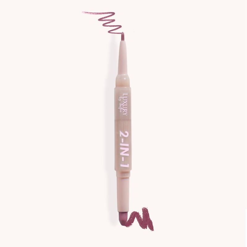 Luxury by Sofia 2 in 1 Lipstick Lipliner Retractable Pencil Semi Matte
