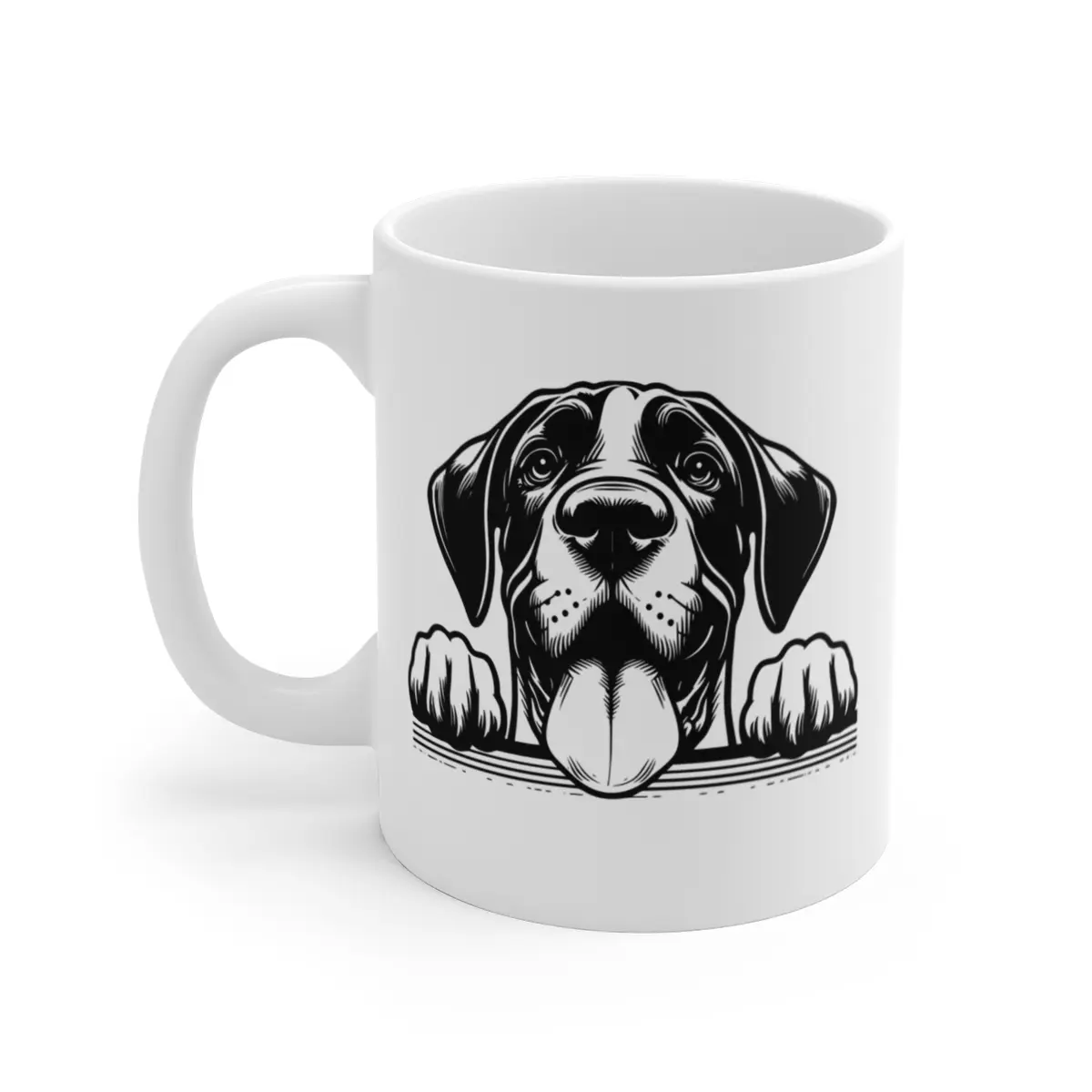 Great Dane - 11 oz Ceramic Mug - Perfect Gifts For Dog Lovers, Dog Owners, and Friends - Cute Dog Face - Great for Coffee, Tea, and More - Stylish Drinkware Cup Beverage Tumbler Washable Reuse Reusable