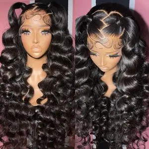 [New In] West Kiss 250% Density Loose Wave with Space Buns Glueless Wig 6x8 Lace Closure Wig Loose Curl Stylist Wigs Pre Cut Lace Pre Bleached Lace Knots