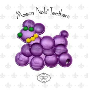 Mardi Gras Bead Dog Teether