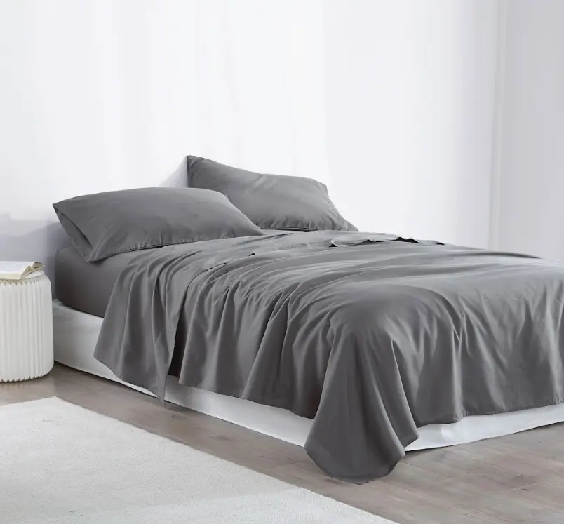 Supersoft Microfiber Twin XL Bedding Sheet Set - Granite Gray