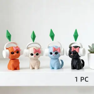 Dancing Cat Car Dash Bobblehead Decor, Shaking Head Cat Desktop Decoration, Perfect Gift for Cat Lovers & Collectors, Fun & Thoughtful Present