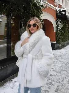 Women's Faux Fur Coat, Winter Fashion Long Sleeve Jacket, Casual Warm Outerwear, Stylish Women's Clothing for Daily Wear