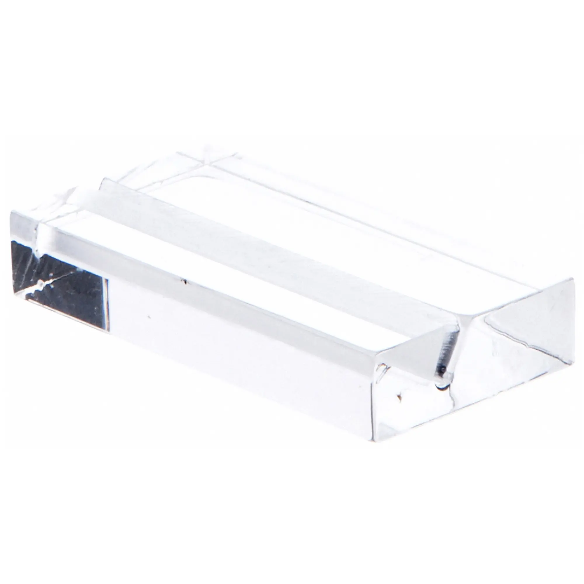 Plymor Clear Acrylic Block with Sign Display Holder Slot