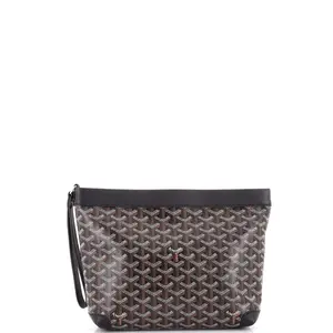 Pre-owned Goyard Canvas Coated Clutches & Wristlets Goyardine Conti Pouch Coated Canvas by Rebag