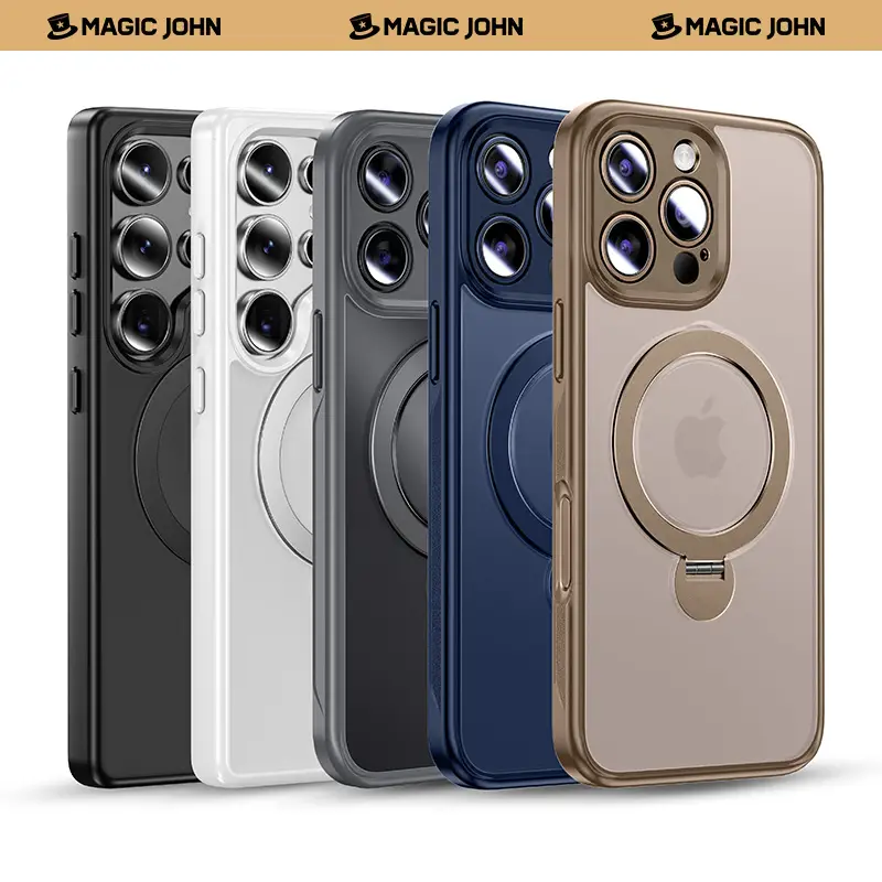 MAGIC JOHN 360 Magnetic Stand Phone Case Invisible Protection