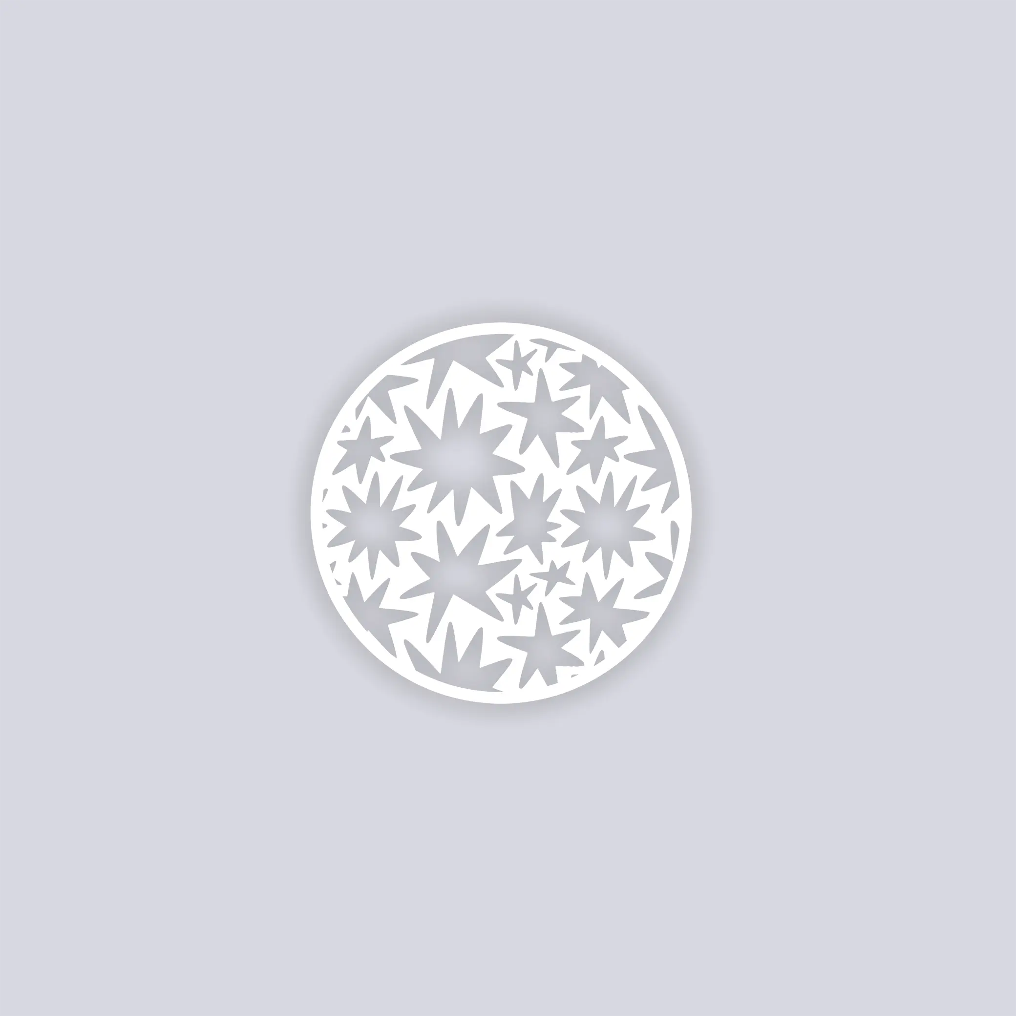 Starburst Circle Clay Stencil