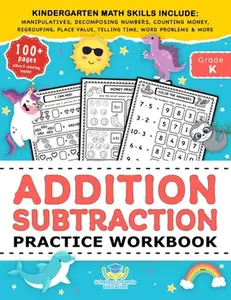 Addition Subtraction Practice Workbook: Kindergarten Math Workbook Age 5-7 Homeschool Kindergarteners and 1st Grade Activities Place Value, Manipulati -- Scholastic Panda Education - Paperback