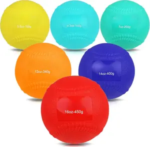6 Pack Weighted Plyo Balls Set (3.5-16 oz) for Baseball & Softball  - Improve Power, Pitching, Hitting -  for Yoga, Fitness, Plyometrics -  Skill Levels