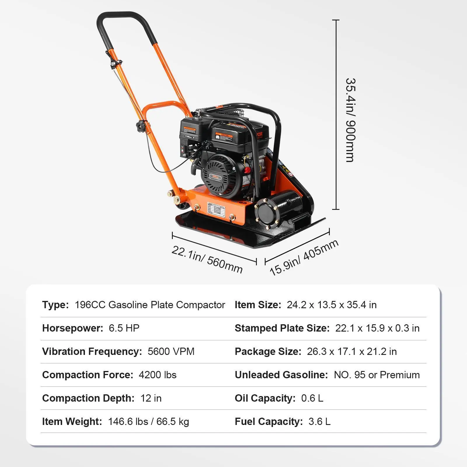 6.5HP 196CC