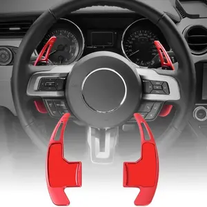 Red Steering Wheel Shift Paddle Shifter Trim Cover for Ford Mustang 2015+(2pcs/set)