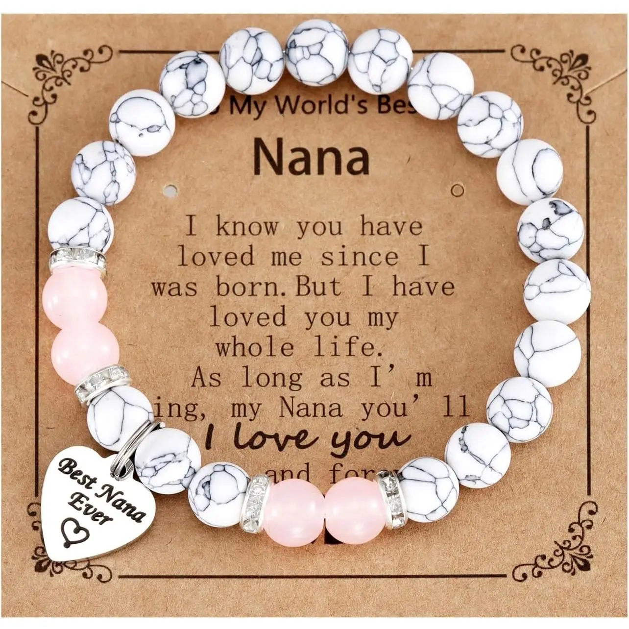 for Nana from Grandson Grandkids Bride Grandmother Worlds  Nana Ever Bracelet