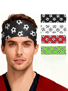 World Cup 2026 Fashion Soccer Headband Multiple Colors Elastic Wide Soft Sweat Absorbent Breathable Non Slip Sports Headband for Football Fans Match Day Workout Running Daily Hair Accessories