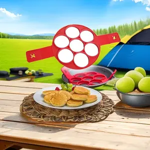 Non-Stick Silicone Pancake Maker Machine, 4-Cup Round Cooking Tool, Easy Bake and Fry, Kitchen Essential, Mini Pancake Maker