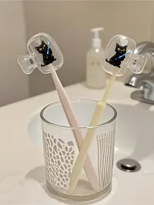 Portable Toothbrush Case with Cat Design, Travel Toothbrush Holder, Dust-Proof Toothbrush Cover, Ideal Gift for Travelers