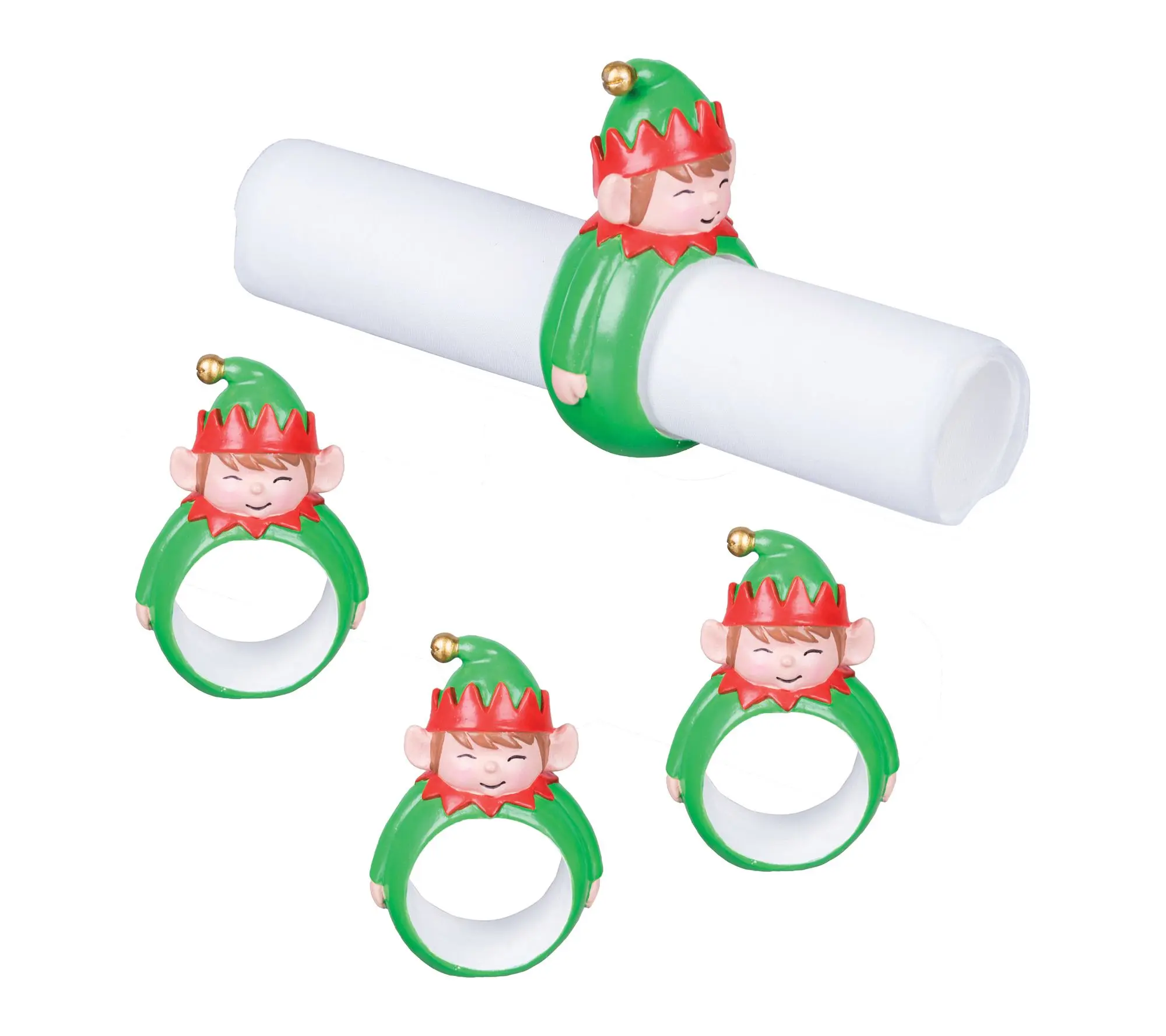 Elf Napkin Rings Set of 4 by Valerie