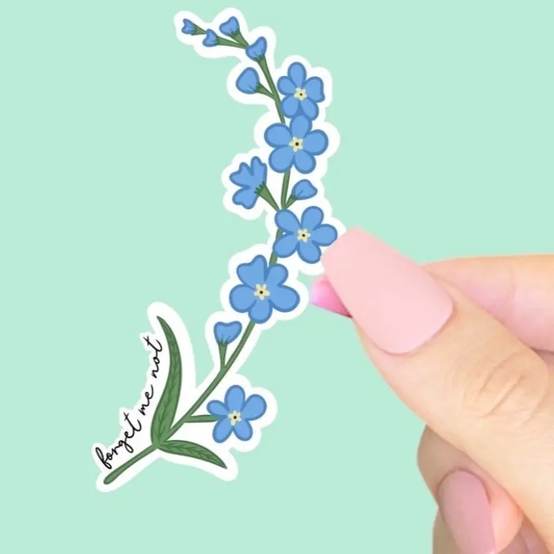 Forget Me Not Flower Vinyl Stickers