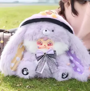 CN  Samuel-Fluffy Ear Immortal Trail 800% series Mystery Boxes Bag Pendant Bunny Plush Dolls Soft Collectibles （Hidden Style 1/24）