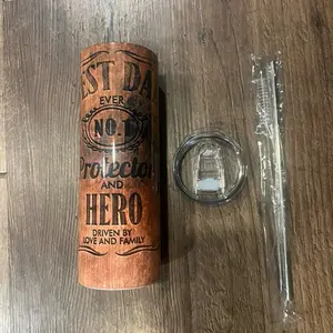 Best Dad 20oz Tumbler - Driven By Family and Love - Straw and Cover Included