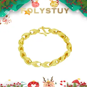 [7.8inch by 7mm Wheat Ears Bracelet]【FOLYSTUY (YNW07)】Wheat Ears Bracelet Unisex Fashion Bracelet for Women or Men