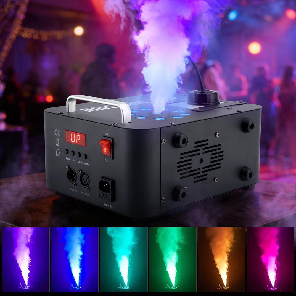 1500W/900W/400W RGB Automatic LED Color Fog Machine Stage Light Fogger Spray Smoke Effect for Home Party DJ Clubs