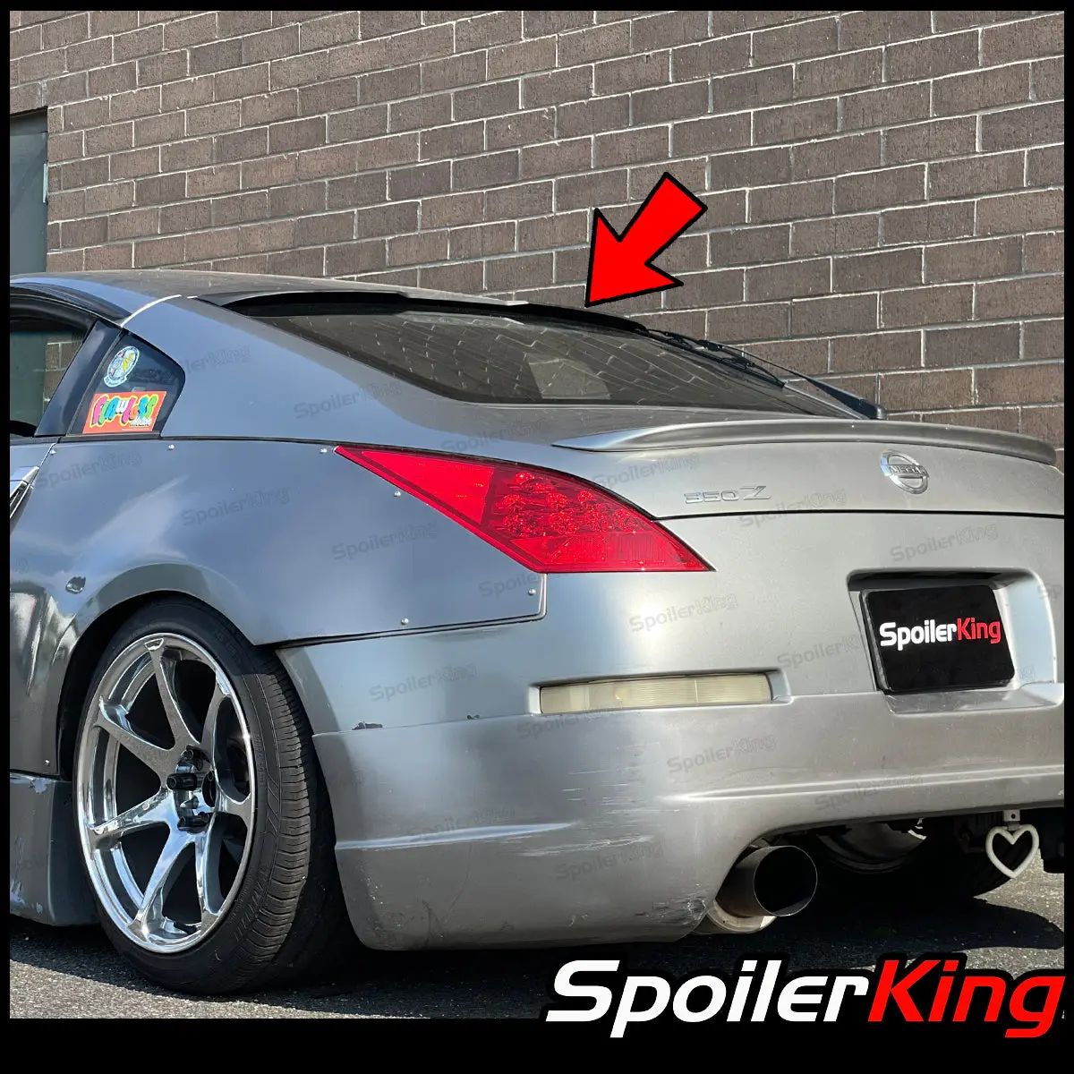 Nissan 350z 2003-2008 Rear Window Roof Spoiler w/ Center Cut (467RC), Car Rear Spoiler