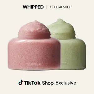 [WHIPPED OFFICIAL] WHIPPED Vegan Body Scrub Duo Set, Exfoliators for Face and Body, Bouncy Gelato Texture, Gentle Exfoliating Formula with LHA (7.4 oz *2)