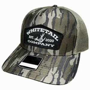 Whitetail Deer Hunting Trucker Hat , Camo Snapback Cap, Embroidered Patch Mesh Hat, Outdoor Hunter Gift  Gift For Him, Gift For Her