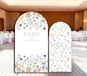 15-day Delivery Baby in Bloom Arch Cover Backdrop Girl Baby Shower Wildflower Party Balloon