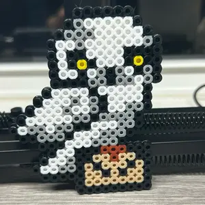 Perler Bead Harry Potter Owl Keychain/Magnet - Perfect for Fans of the Wizarding World