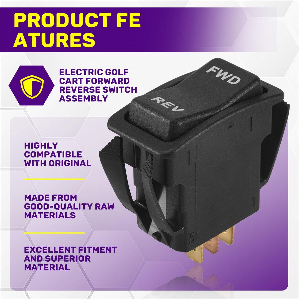 Electric Golf Cart Forward Reverse Rocker Switch for EZGO TXT PDS 2003-Up 74312-G01 74323-G01