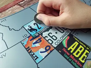 License Plate Scratch Off Map; United States Scratch-off, Travel Poster Tracker; Camper and RV travel; Places I've Been, Bucket List Print