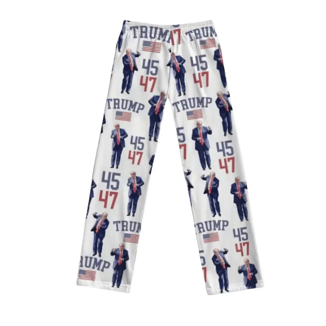 Trump 45 47 President Sleepwear, Cozy Holiday Wear, Trump Dancing Unisex Pajamas Pants, Trump Family Sleepwear, Dancing Trump Paja Pajama Pant For Warm Cozy Hugs