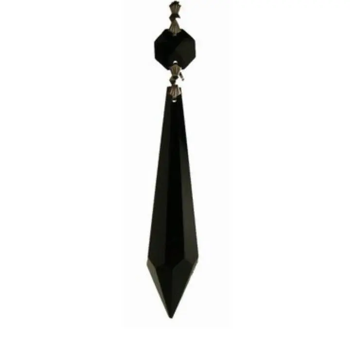 Black Icicle Glass Crystals