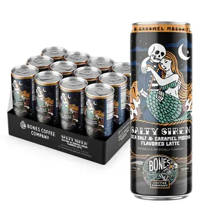 Bones Coffee Company | Salty Siren Cold Brew Latte Salted Caramel Mocha 12 Pack Ready to Drink Bones Coffee Company | Salty Siren Cold Brew Latte Salted Caramel Mocha 12 Pack Ready to Drink