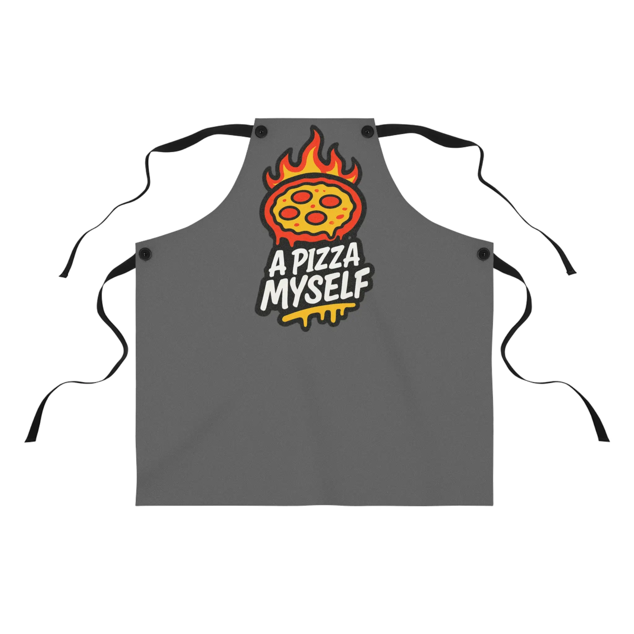 A Pizza Myself Apron - Gray