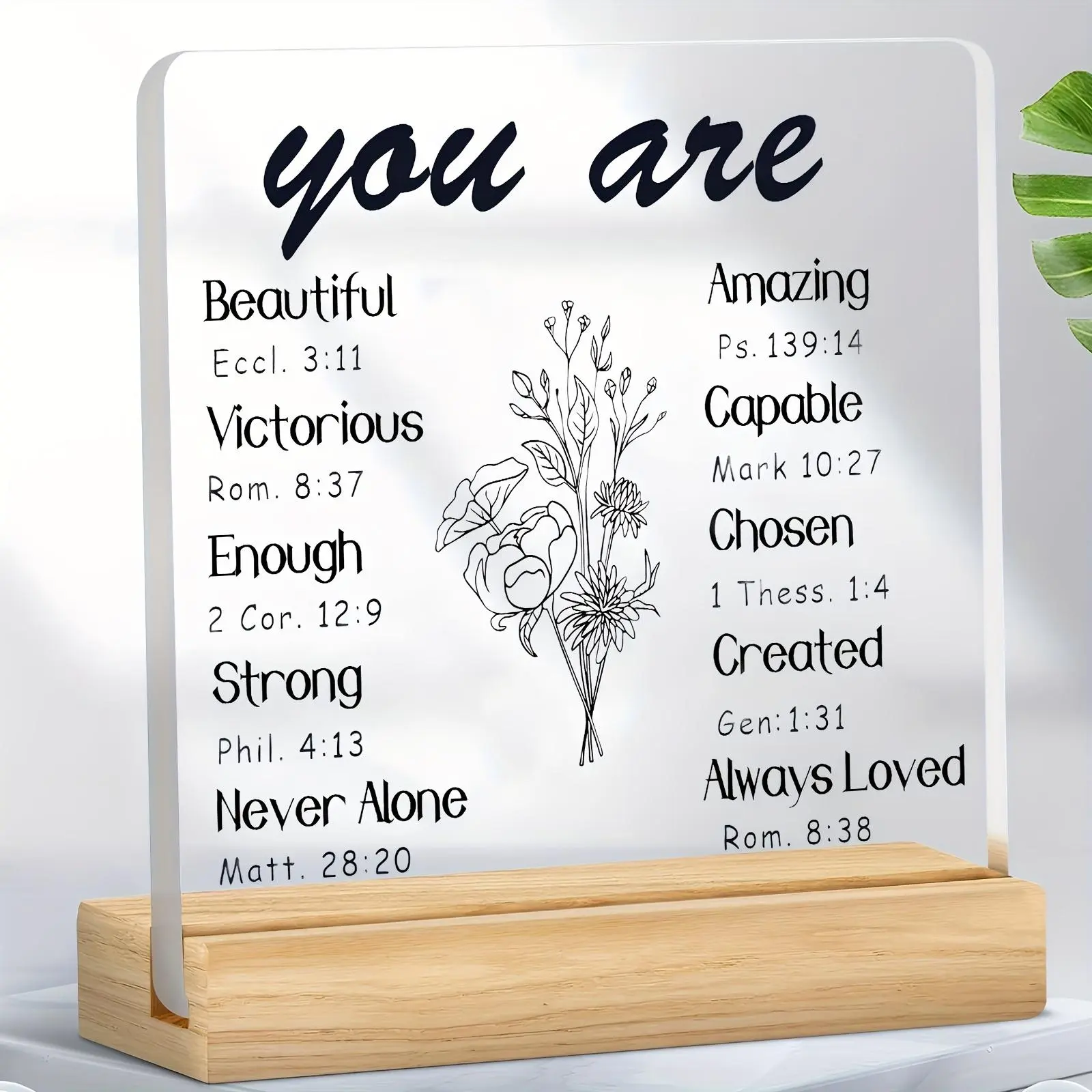 Religious Catholic Spiritual Gifts Acrylic Desktop Decoration, Creative Desktop Decoration, Suitable for Christian Women Birthday Gifts, Gifts, Signs, Signage, Desk Signs Ornament