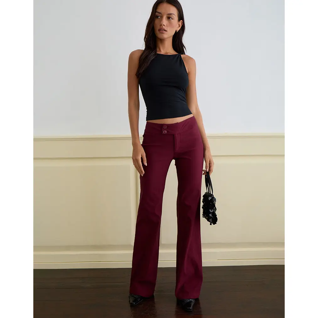 Falita Trouser in Tailoring Burgundy