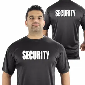 Black w/ White Short Sleeve "SECURITY" T-Shirt for Men Comfortable & Durable Design Normal Type
