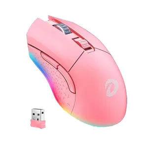 RGB wireless gaming mouse pink