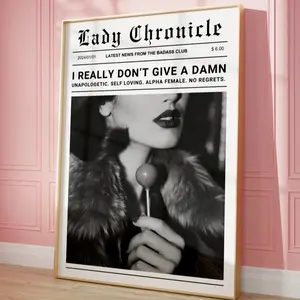 Newspaper Retro Wall Art Trendy Newspaper Poster, Aesthetic Black and White Art Poster, y2k Posters Aesthetic New York News