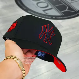 New Era 9FORTY NY Yankees Cap For Men And Women – Adjustable Black & Red Baseball Hat Anniversary Patch Edition MLB Style Snapback