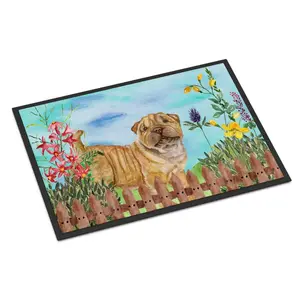 212 MAIN Felt-Backed Puppy Print Indoor/Outdoor Doormat - 18x27in, Rubber Backing, Animal Design, Cartoon Print, Easter Themed, Vibrant Designs Spring Mat for Home Use, Animal Design Doormats, Cartoon Print Doormats