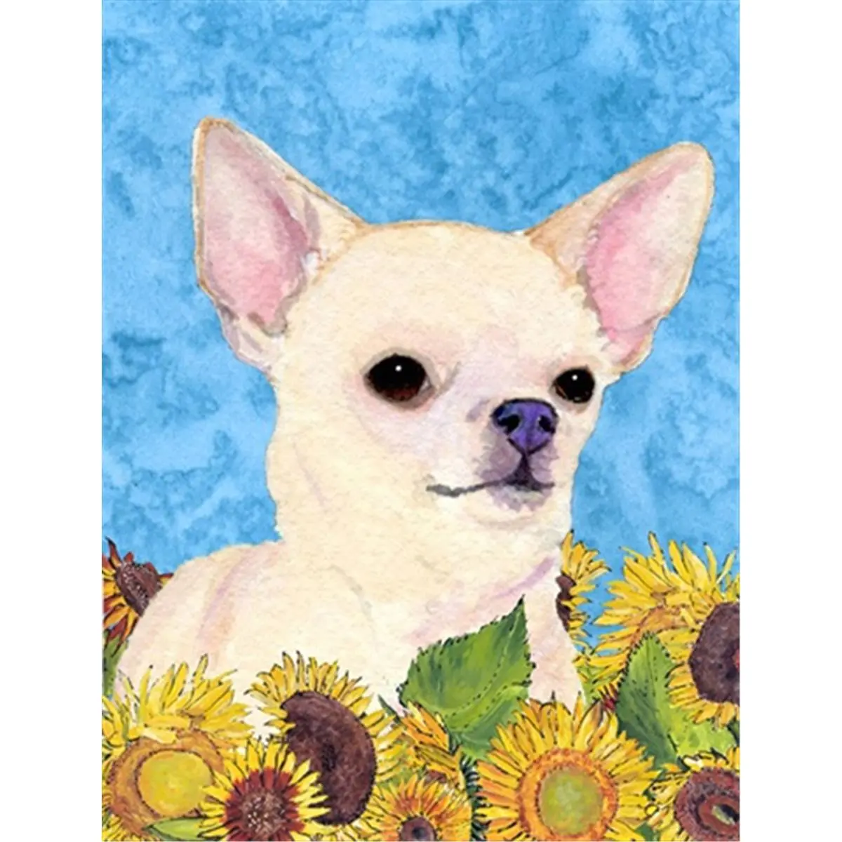 CAROLINE'S TREASURES Chihuahua Decorative House Flag, 100% Polyester Rectangular Design, Fade Resistant with Tab Sewn into Sleeve, 28 x 40 in, Heavyweight, Outdoor