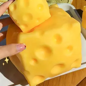 Hot New Giant Cheese Squeeze Toy Extra Large Size Cheese Squishy Fidget Toys Slow Rebound Shapeable Venting Ball Toys Gifts