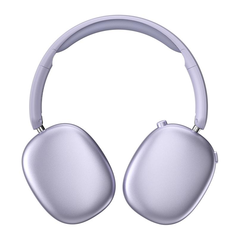 Wireless Bluetooth Headphones, Over-Ear, Hi-Res Audio, 48H Battery Life, Foldable, Mic for iOS/PC headphones Android Memory Headset, Earbud Electronic, Purple