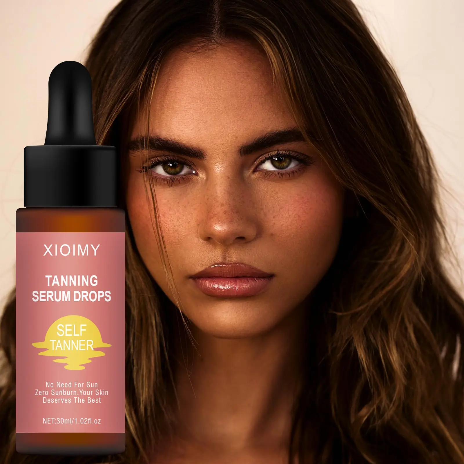 30ML Sunless Self-Tanning Lotion, Alcohol-Free, Rich in Vitamin E, Suitable for All Skin Types, Moisturizing and Skincare, Antique Copper Color, Self Tanner Drops