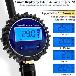 250psi LCD Display Tire Pressure Gauge, High Precision Tyre Monitor, Essential Car Maintenance Tool, Automotive Repair Tools, Durable & Accurate Measurement