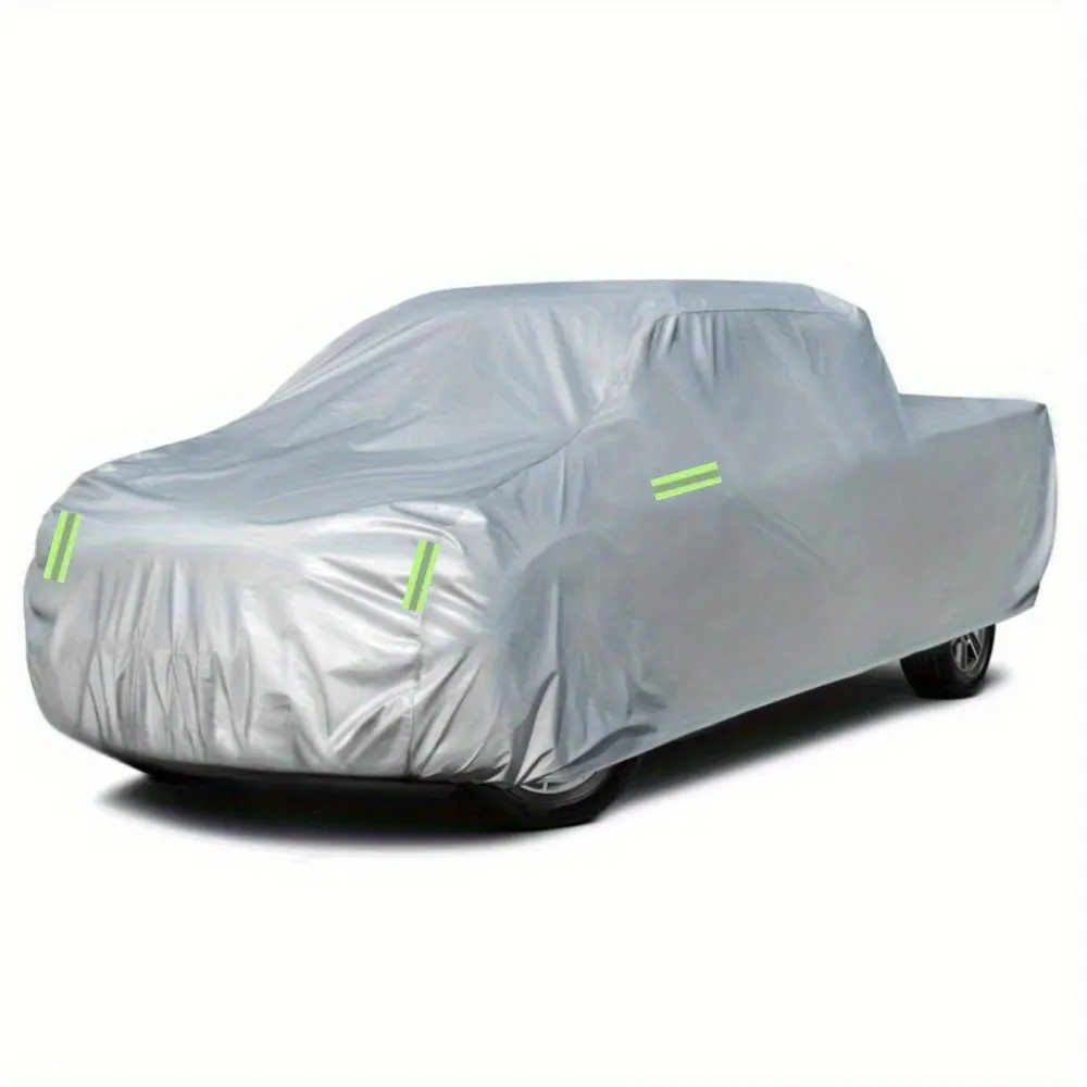 Heavy-Duty Waterproof Truck Cover with UV Protection - All-Weather,  Fits Pickups, SUVs, Vans (209-232" length). Indoor/outdoor, adjustable straps, secure. Full coverage, reinforced, durable. Outdoor protection.