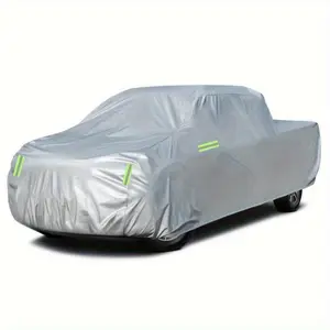 Heavy-Duty Waterproof Truck Cover with UV Protection - All-Weather,  Fits Pickups, SUVs, Vans (209-232" length). Indoor/outdoor, adjustable straps, secure. Full coverage, reinforced, durable. Outdoor protection.
